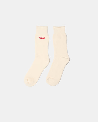 Vintage White Boucle Sock