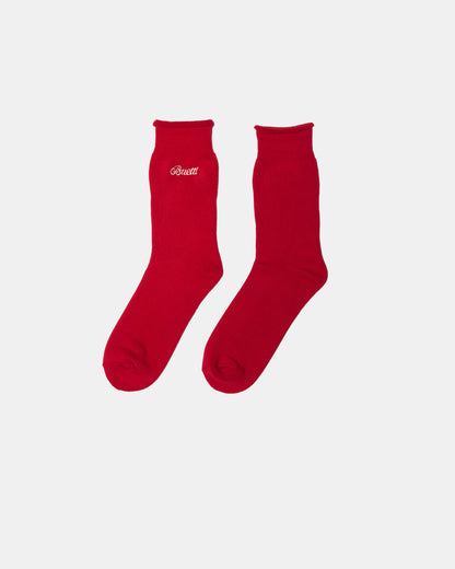 Red Boucle Sock