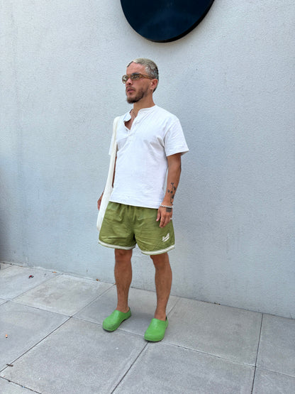 Buetti Varsity Satin Shorts Green