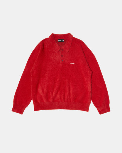 Fuzzy Red Polo