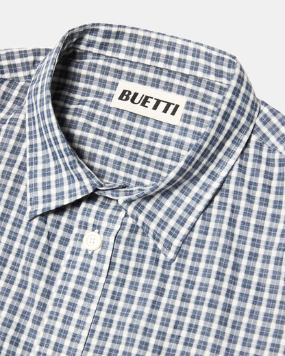 Buetti Gingham CPO Shirt Blue