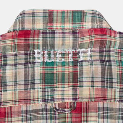 Buetti patchwork red shirt