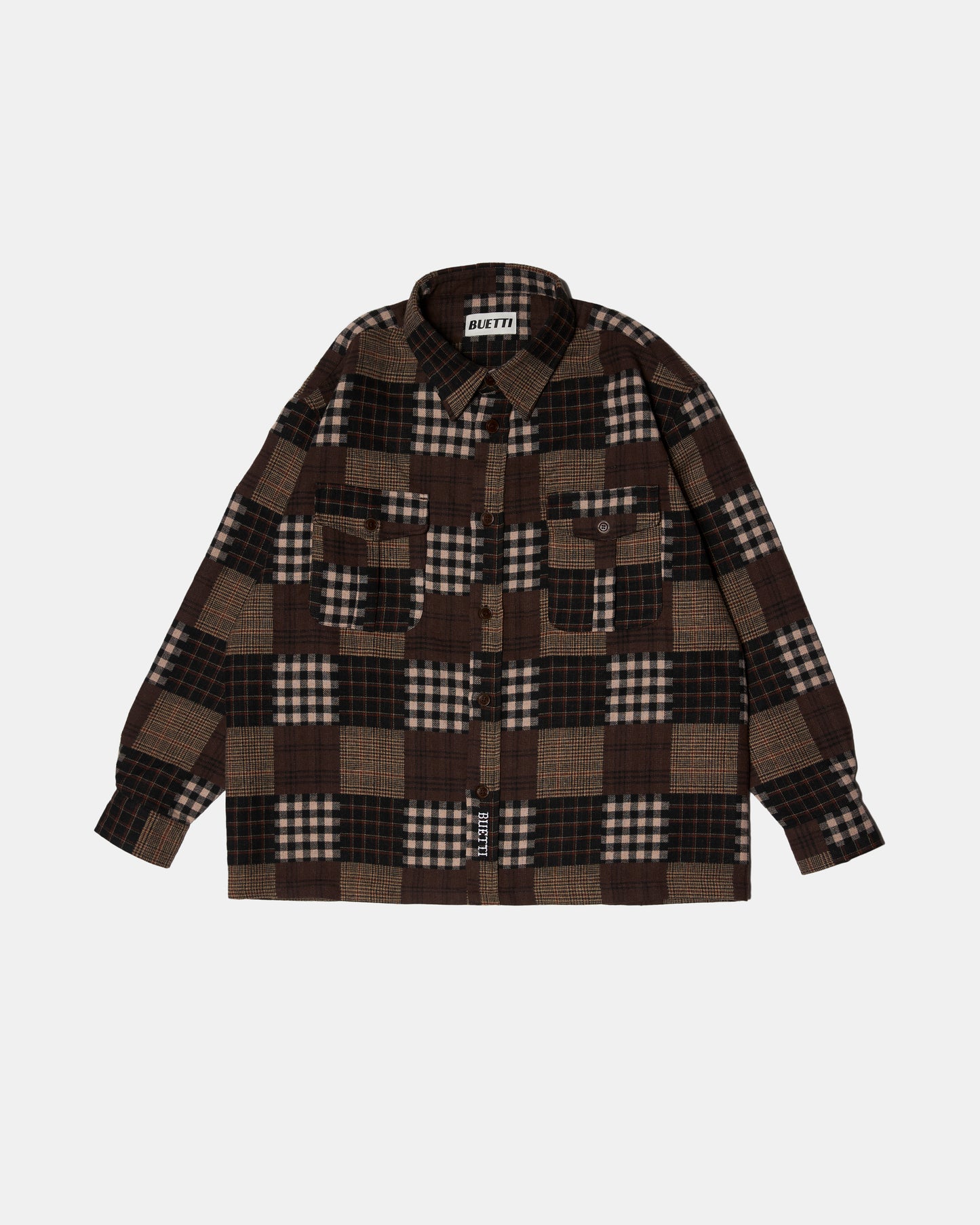Buetti Brown Patchwork Shirt