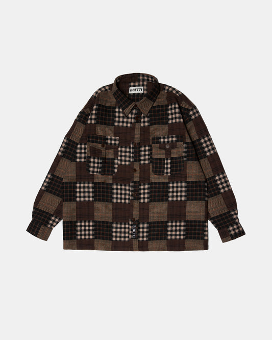Buetti Brown Patchwork Shirt