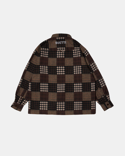 Buetti Brown Patchwork Shirt
