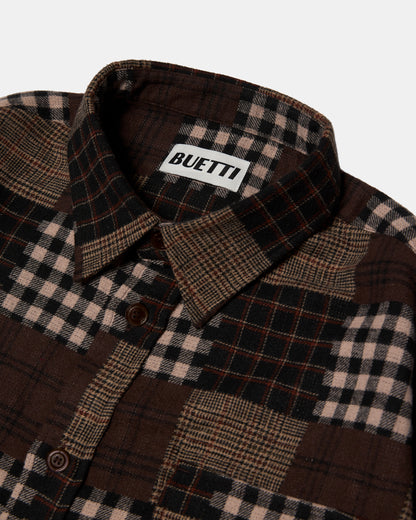 Buetti Brown Patchwork Shirt