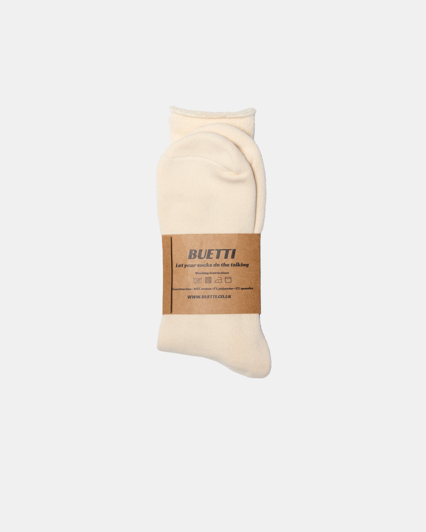 Vintage White Boucle Sock