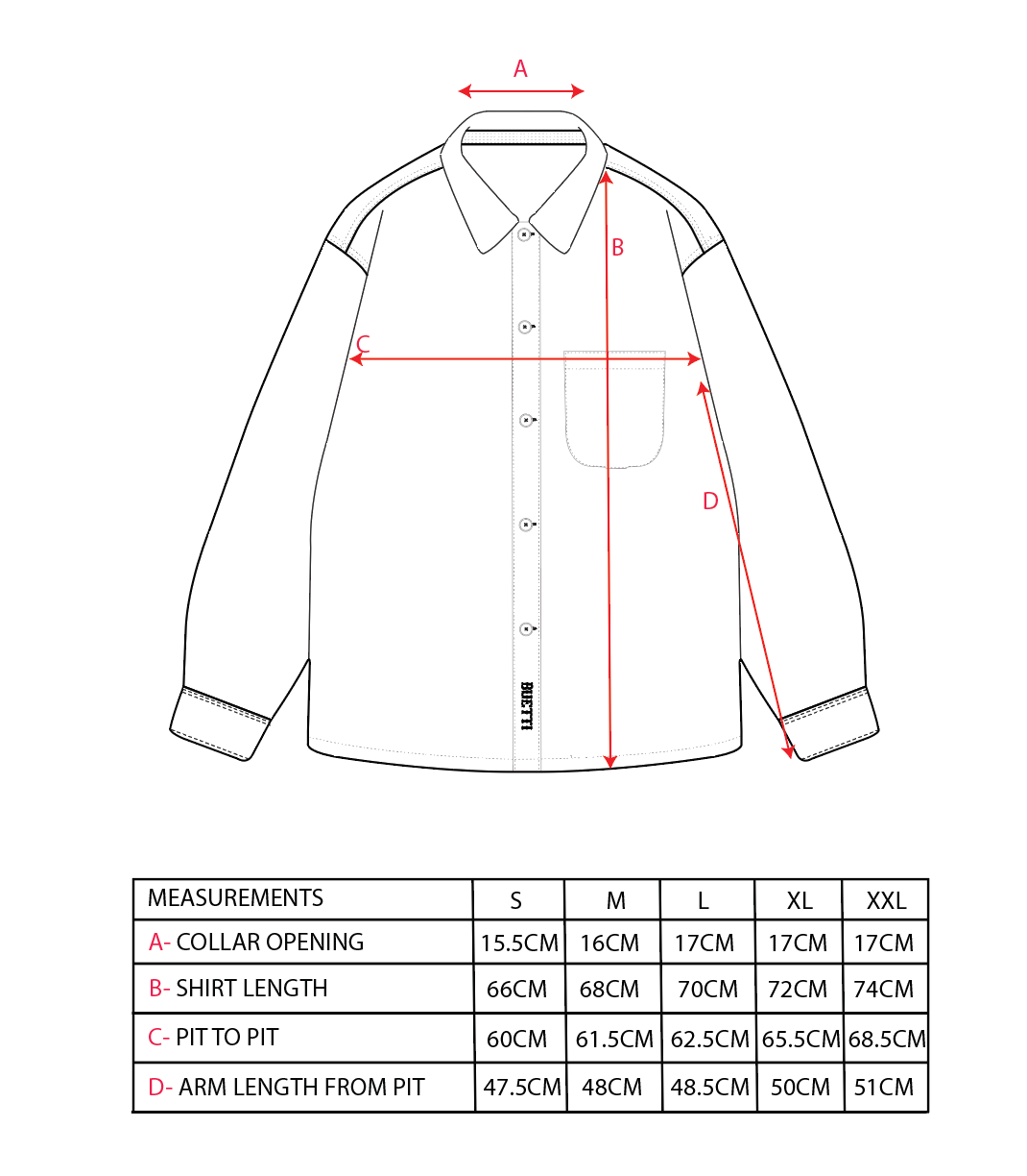 Buetti patchwork red shirt