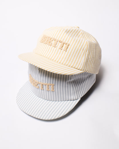 Buetti yellow seersucker cap