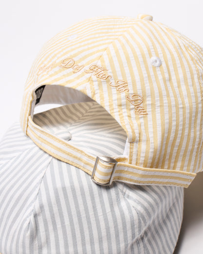 Buetti yellow seersucker cap